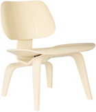 HERMAN MILLER Off-White Eames Molded Plywood Wood Base Lounge Chair