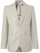 Favourbrook - Dawlish Ebury Slim-Fit Herringbone Linen Suit Jacket - Gray