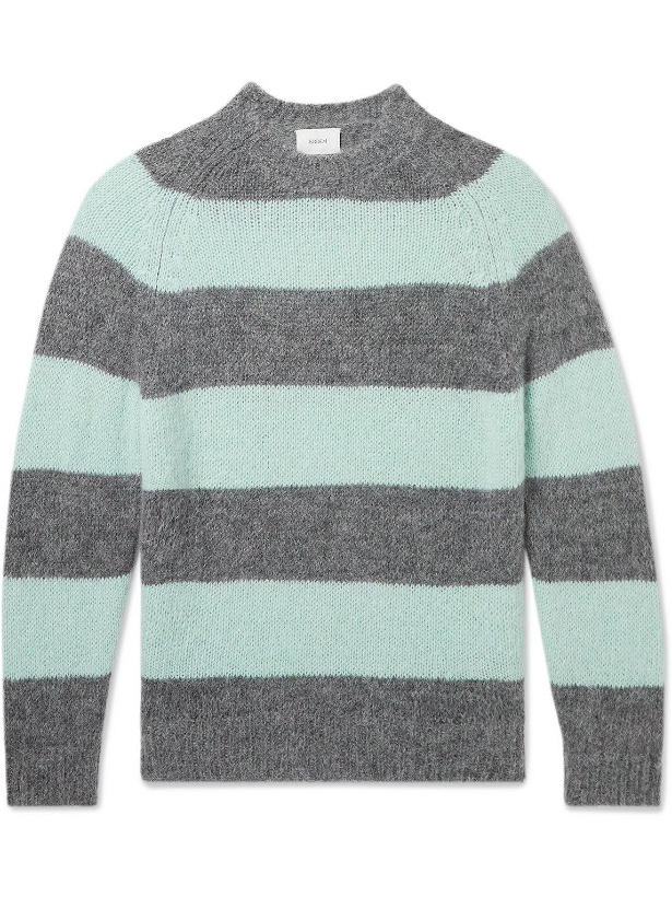 Photo: ERDEM - Rufus Striped Knitted Sweater - Gray