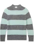 ERDEM - Rufus Striped Knitted Sweater - Gray
