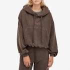 R13 Women's Balloon Popover Hoodie in Brown