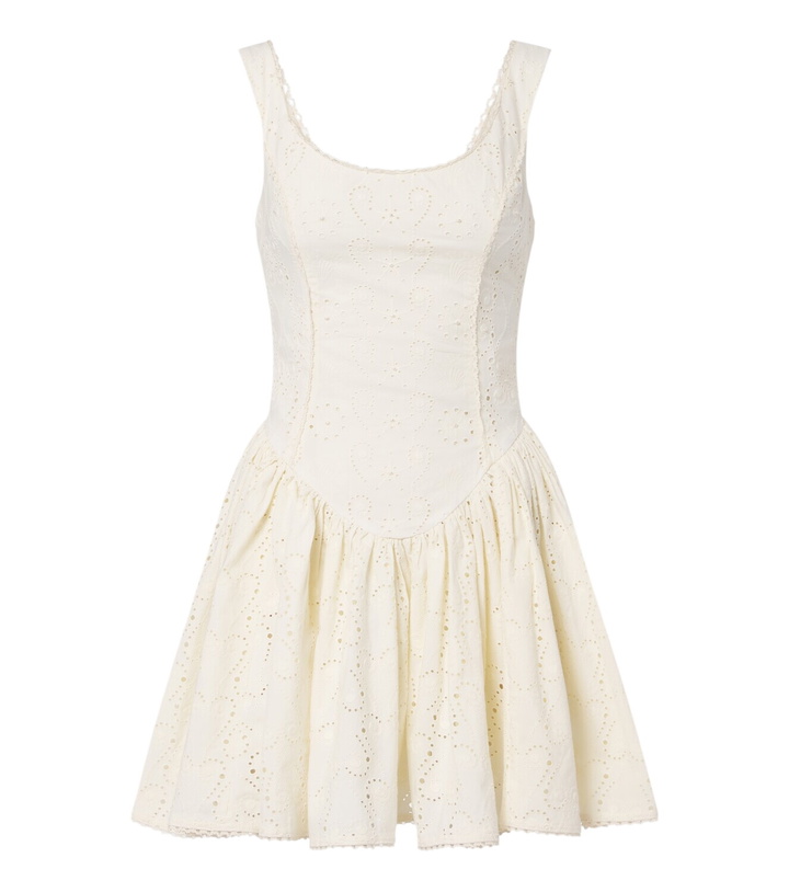 Photo: Agua by Agua Bendita Pluma broderie anglaise cotton minidress