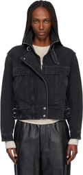 Isabel Marant Etoile Black Joseline Denim Jacket