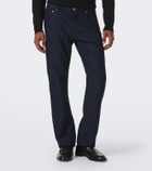 Etro Jacquard cotton-blend slim pants