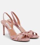 Aquazzura Tati canvas slingback sandals