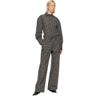 Róhe Black Checked Shaped Shirt