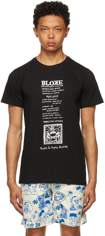 Photo: Bloke Black Silkscreen Printed Logo T-Shirt
