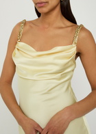 Balmain Crystal-embellished Silk Mini Dress Yellow