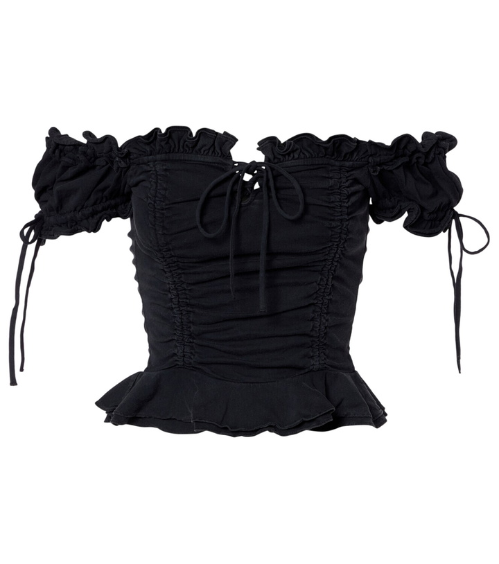 Photo: Balenciaga Gathered cotton crop top