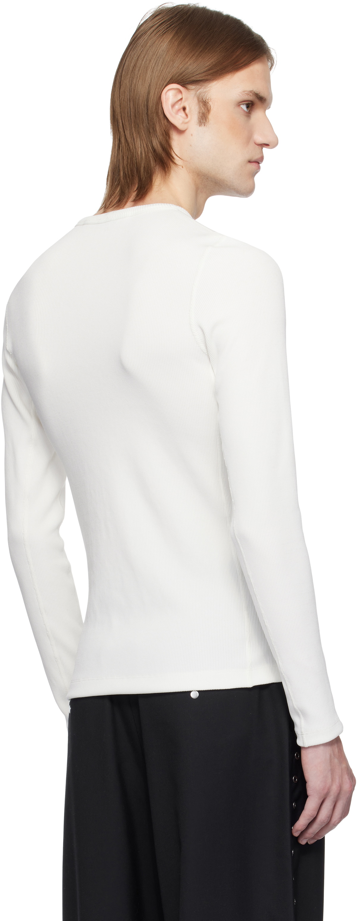 Karmuel Young White Second Skin Henley