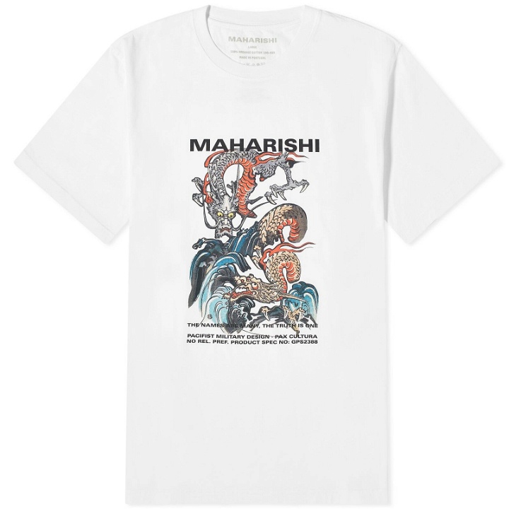 Photo: Maharishi Men's Double Dragon T-Shirt in White