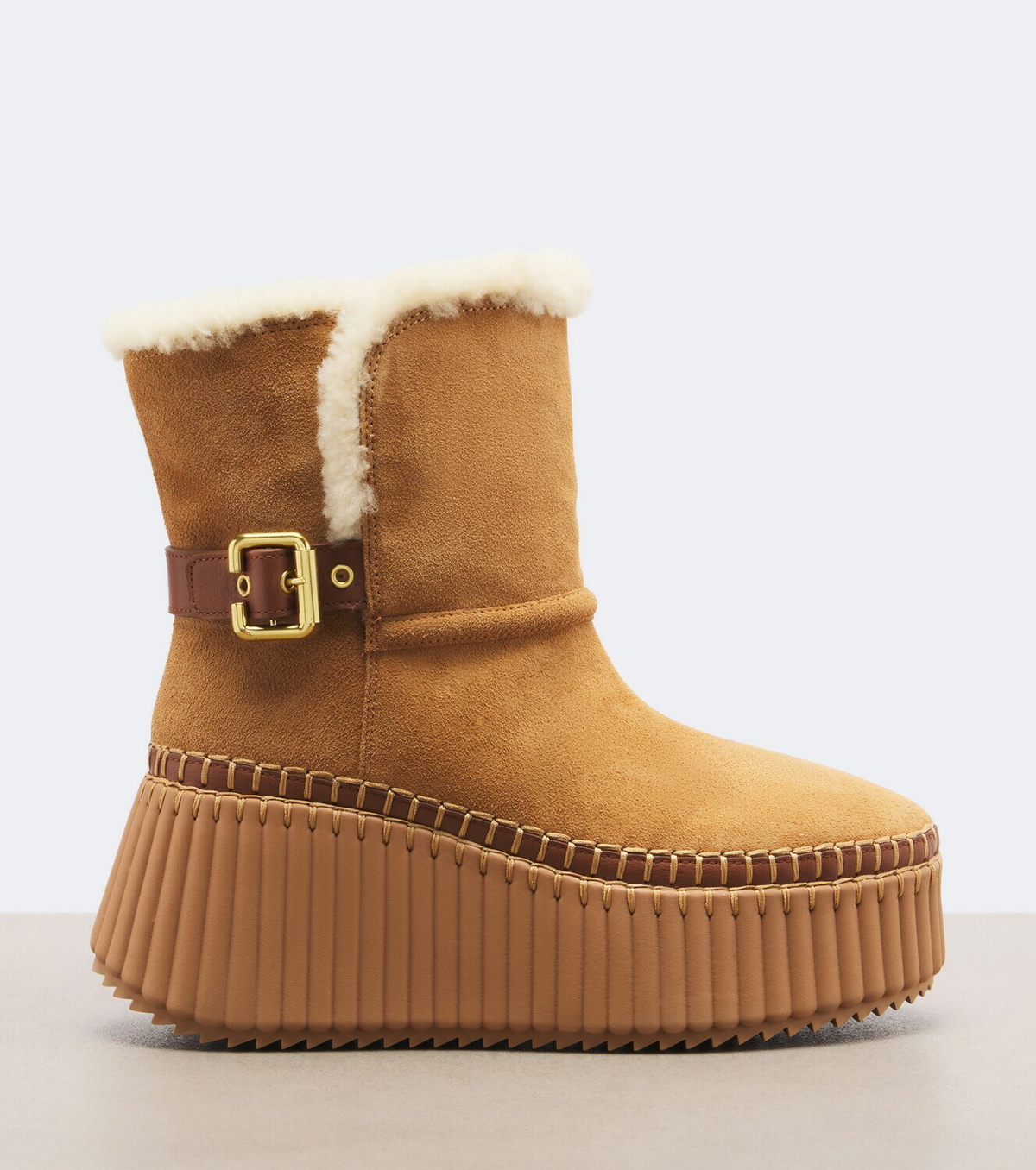 Chloé Nama suede platform ankle boots