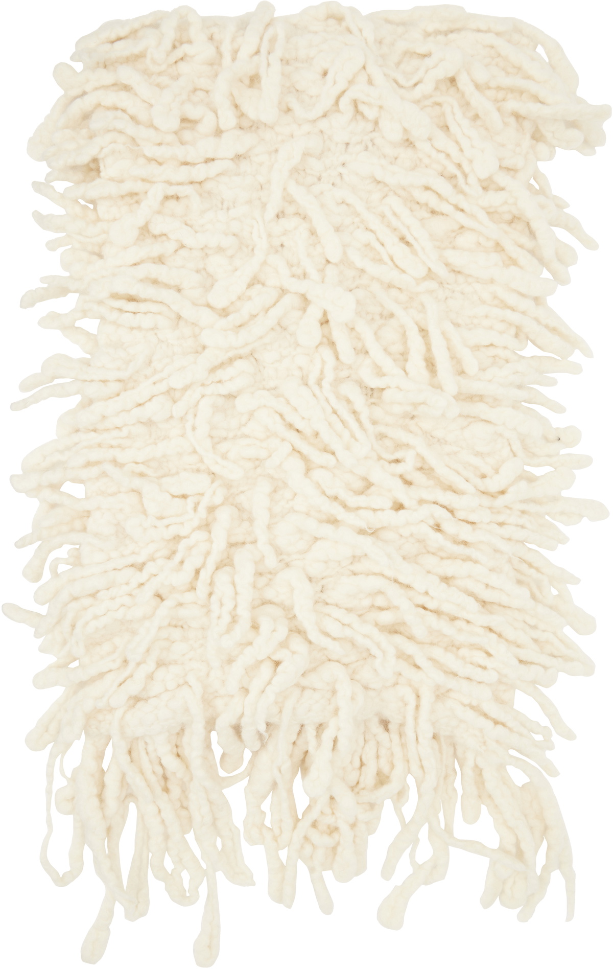 Ann Demeulemeester Off-White Sanra Fringed Stole Scarf