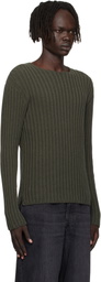 Acne Studios Green Ribbed Sweater