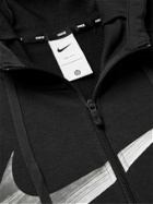 Nike Training - Logo-Print Dri-FIT Cotton-Blend Jersey Zip-Up Hoodie - Black