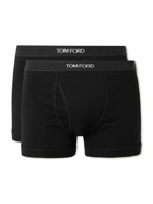TOM FORD - Two-Pack Stretch-Cotton Jersey Boxer Briefs - Black