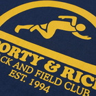 Sporty & Rich Fun Track T-Shirt in Navy/Gold