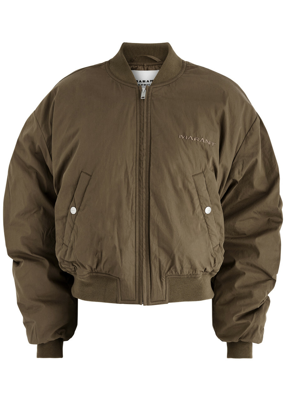 Isabel Marant étoile Bessime Cotton-blend Bomber Jacket Khaki