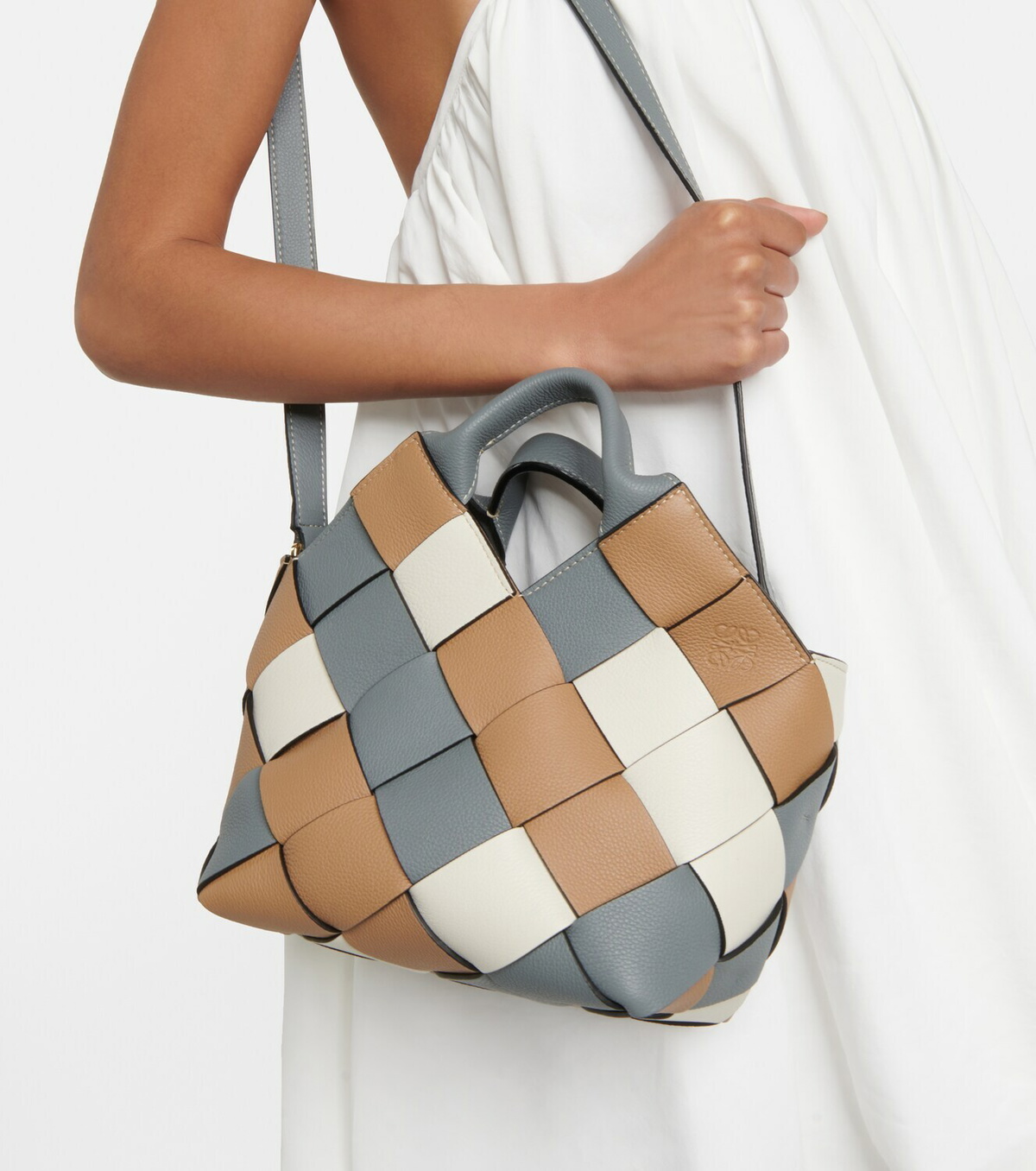 Loewe woven leather on sale bag