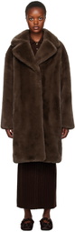 Stand Studio Brown Camille Faux-Fur Coat