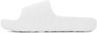 adidas Originals White Adilette 22 Slides