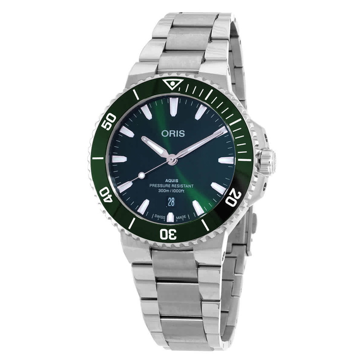 Photo: Oris Aquis Date Automatic Green Dial Mens Watch 01 733 7789 4157-07 8 23 04PEB