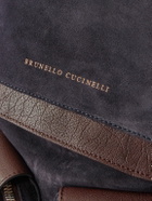 Brunello Cucinelli - Leather-Trimmed Suede Backpack
