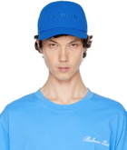 Balmain Blue 'Balmain' Embroidery Cotton Cap