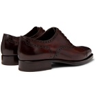 TOM FORD - Wessex Burnished-Leather Brogues - Brown