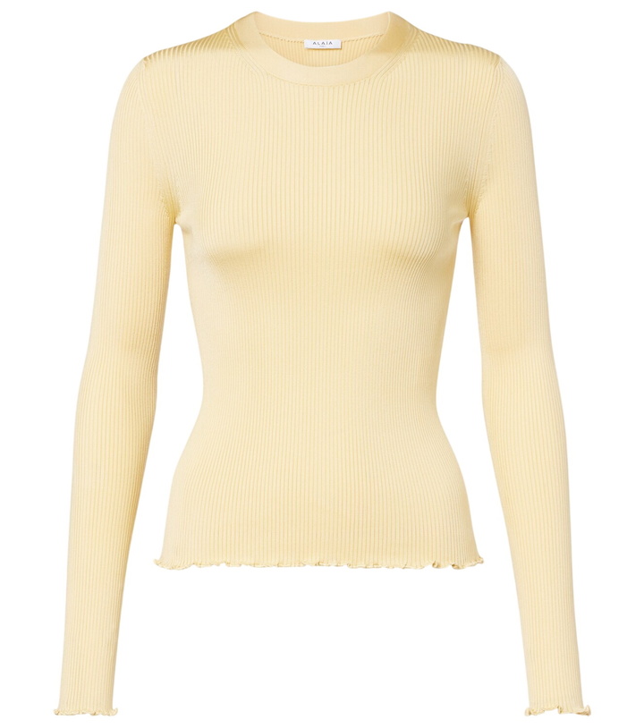 Photo: Alaïa RIbbed-knit silk-blend top