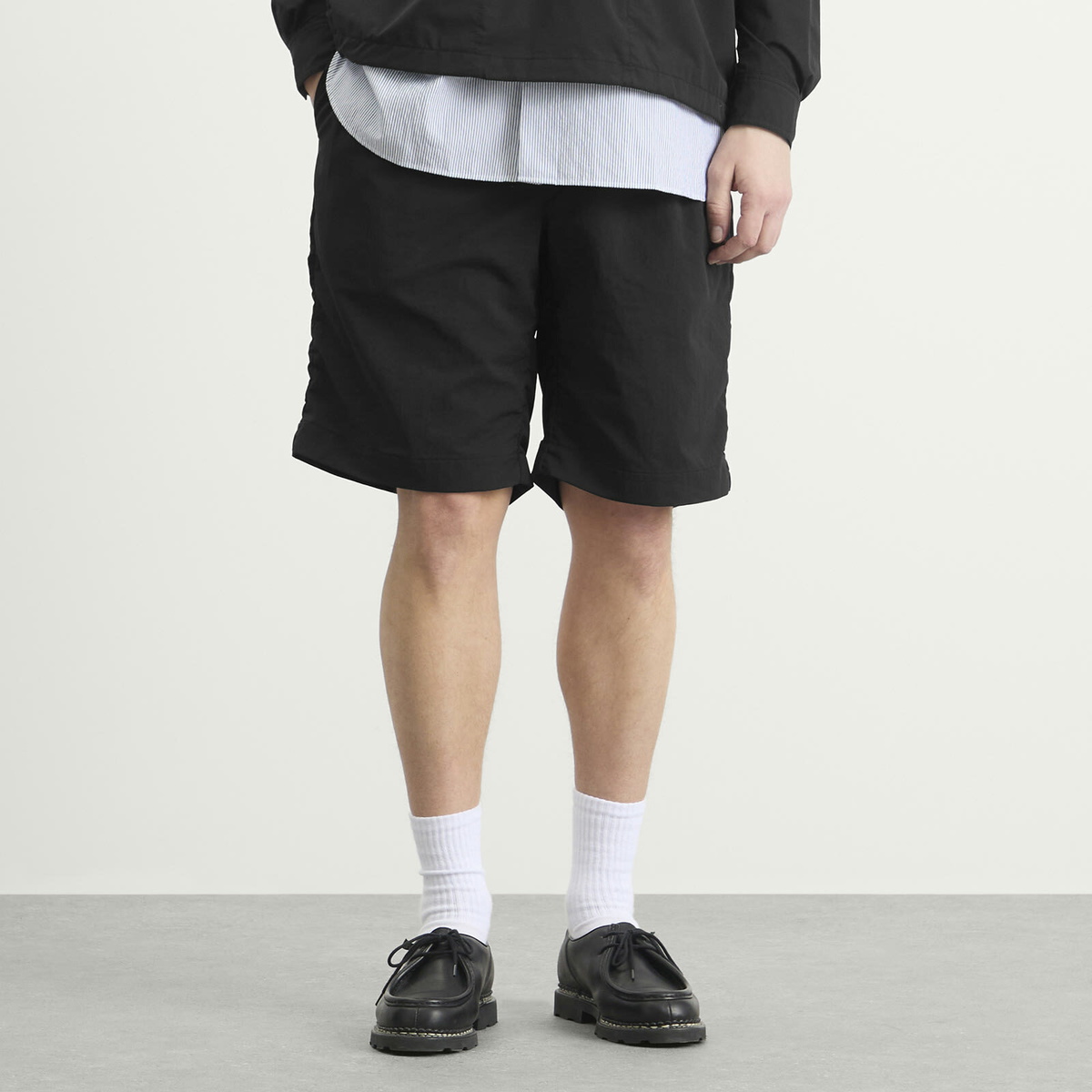 Nanamica Men's ALPHADRY Double Pleat Shorts in Dark Navy