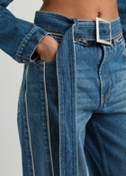 Jean Paul Gaultier Belted Wide-leg Jeans Blue