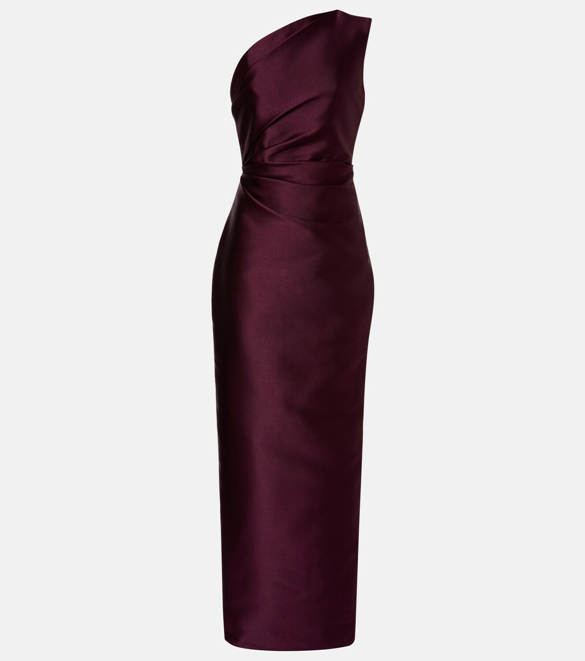 Solace London Kira draped satin gown