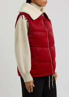 Varley Brock Quilted Shell Gilet Red