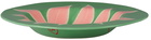 Laetitia Rouget Green & Pink Leaf Dinner Plate
