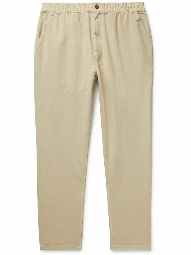 Photo: Outerknown - Beach Cropped Tapered Organic Cotton-Twill Trousers - Neutrals