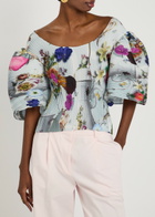 Julia Heuer Karlotta Plissé Crepe top - Blue - One Size