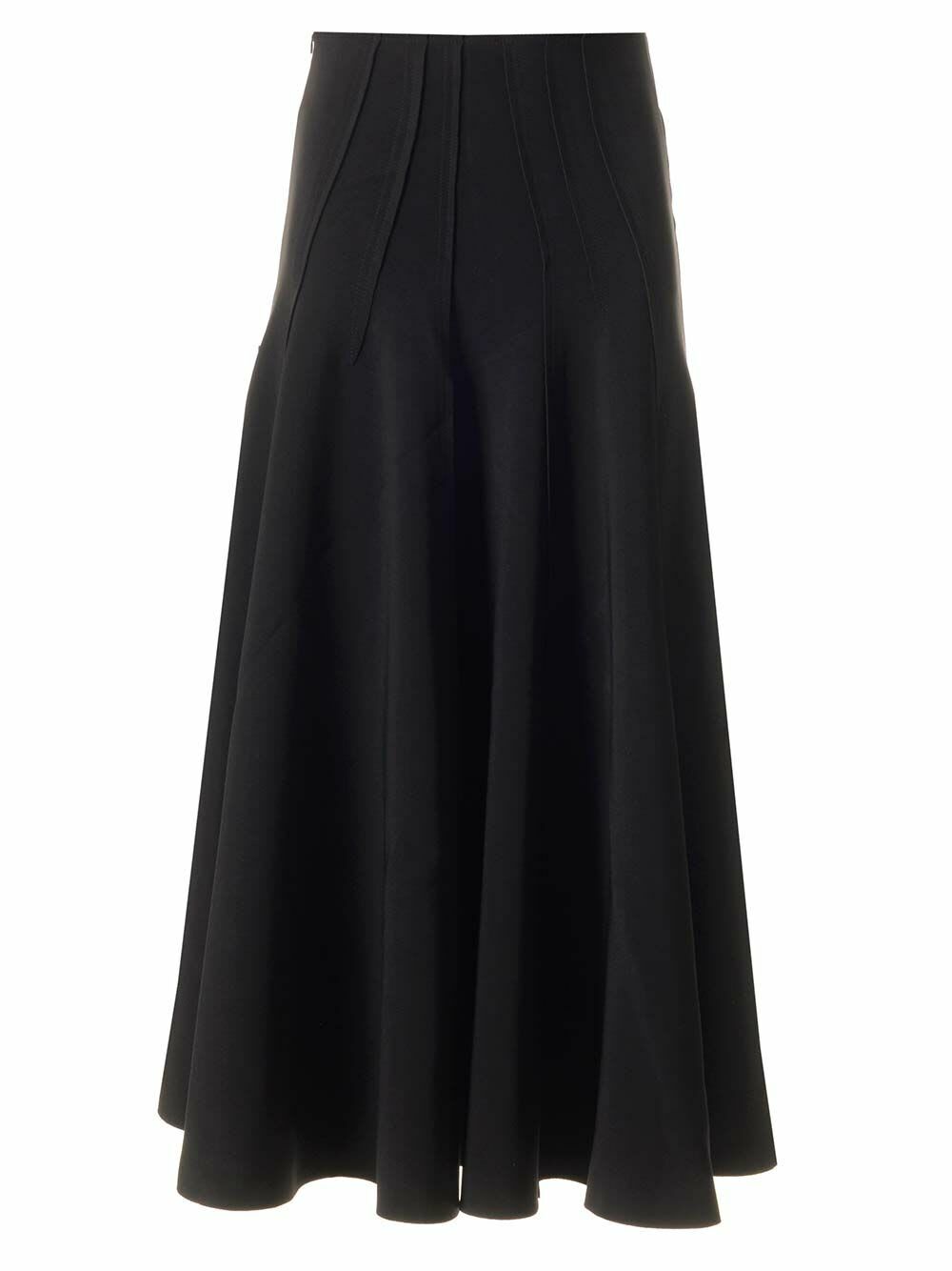 Norma Kamali Grace flared faux leather maxi skirt Norma Kamali