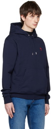 AMI Paris Navy Ami de Cœur Hoodie