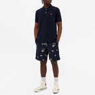 Comme des Garçons Play Men's Little Red Heart Polo Shirt in Navy