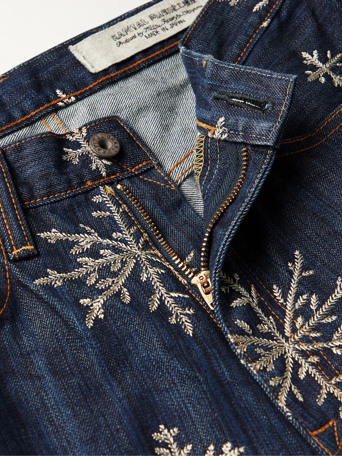 KAPITAL - Straight-Leg Embroidered Jeans - Blue KAPITAL