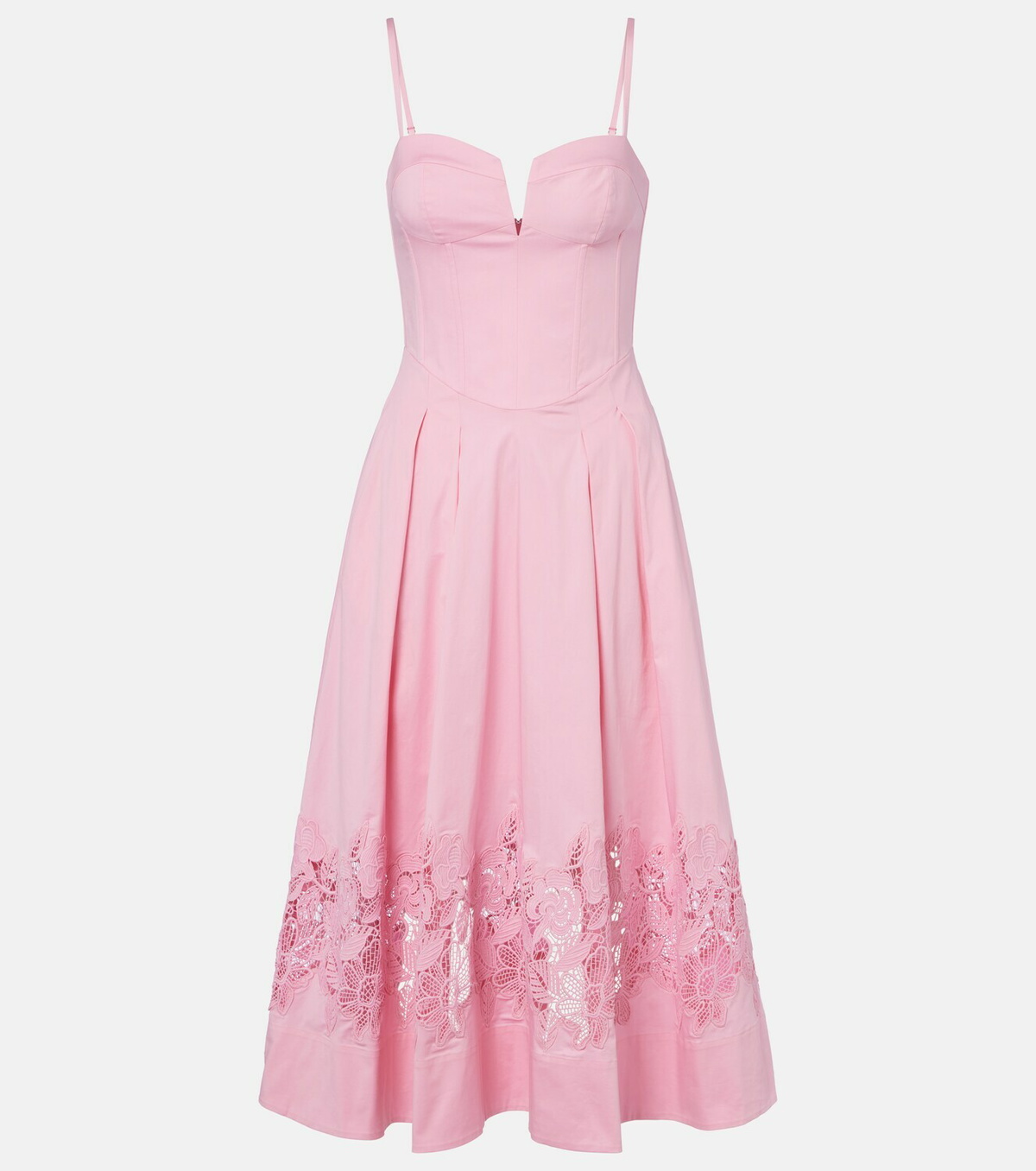 Rebecca Vallance Montreux cotton-blend bustier dress