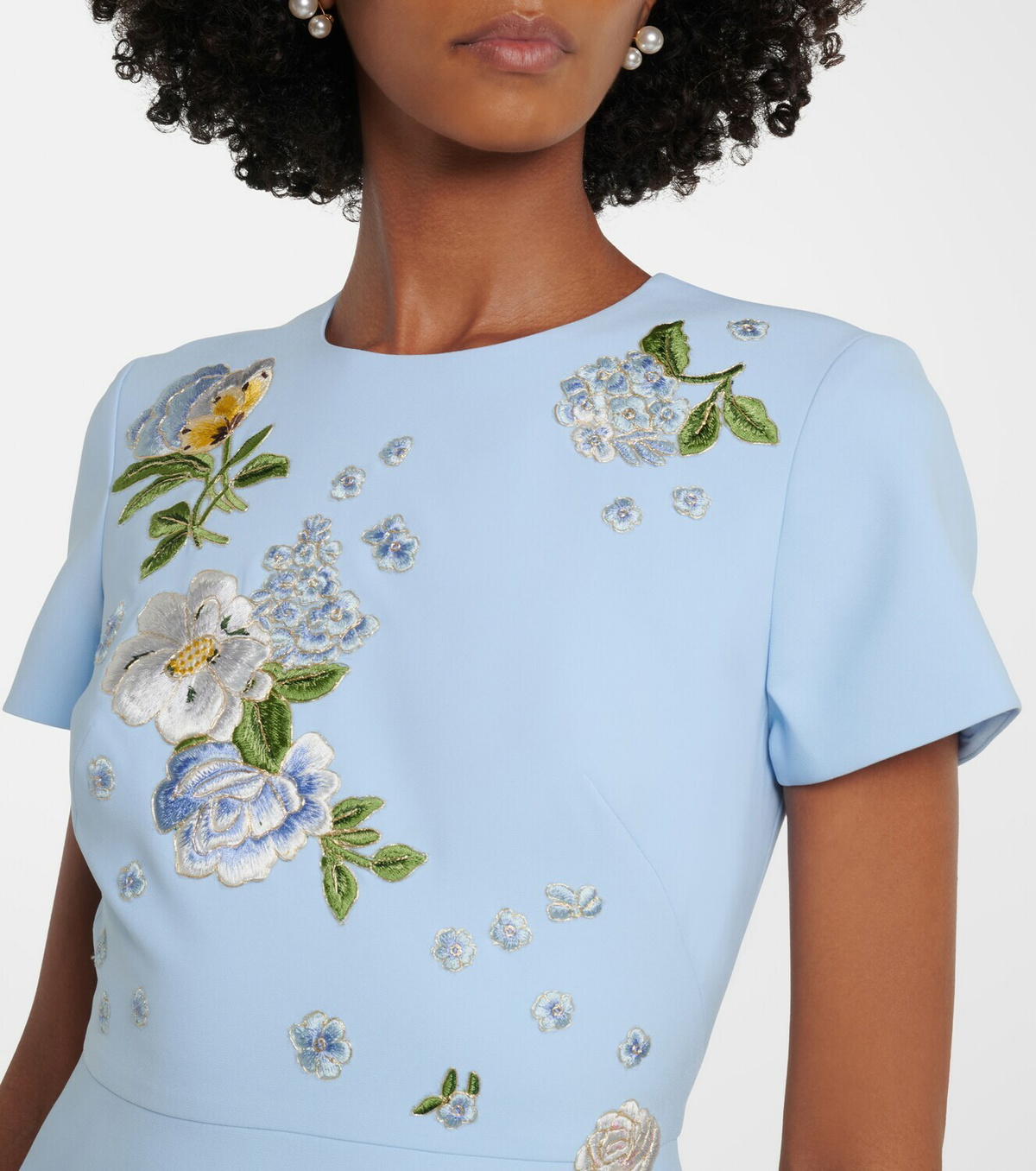 Carolina Herrera Floral embroidered minidress