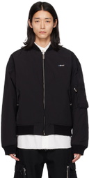 C2H4 Black Logo Bomber Jacket