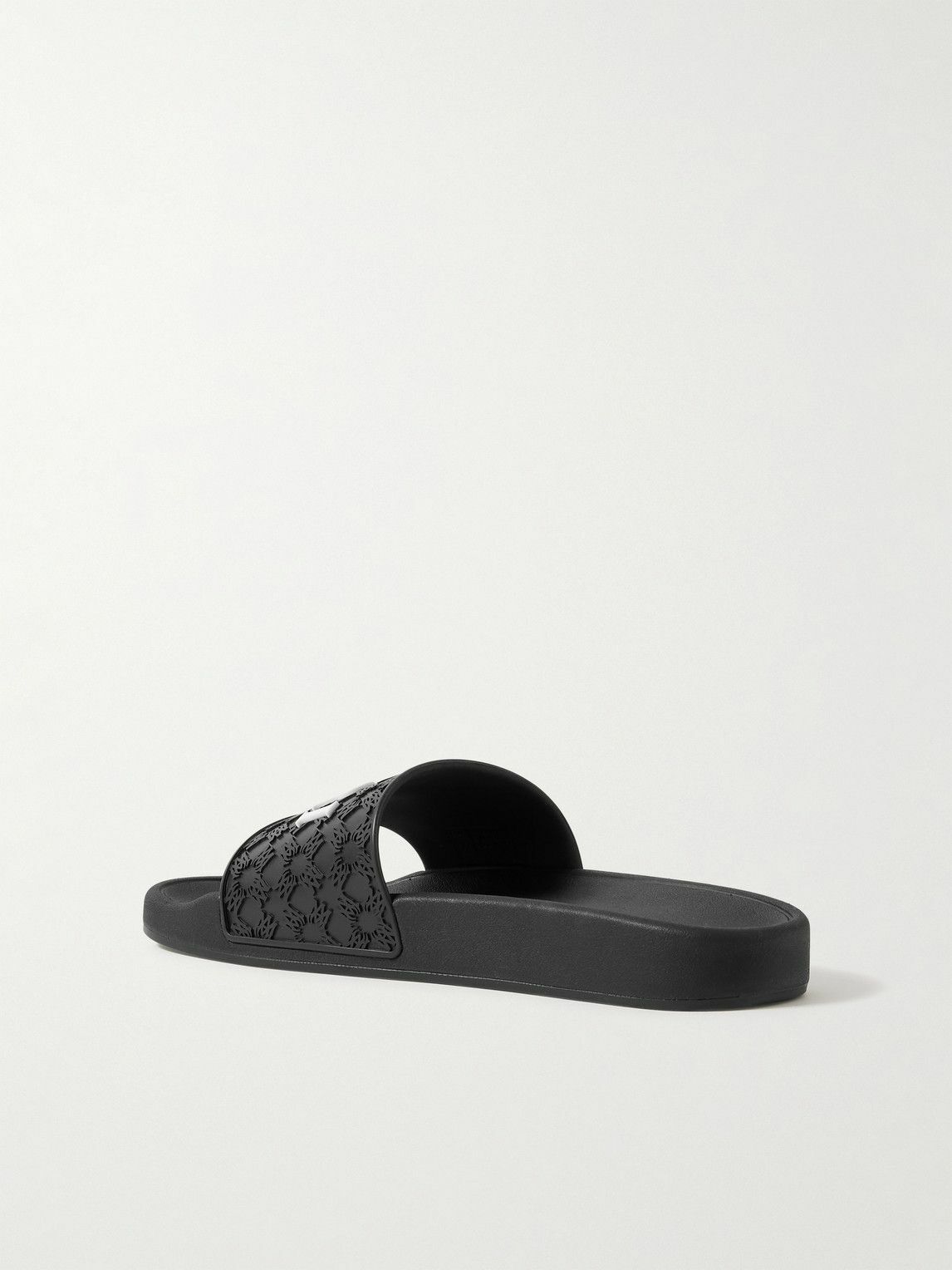 AMIRI - Logo-Appliquéd Embossed Rubber Slides - Black