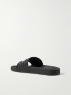 AMIRI - Logo-Appliquéd Embossed Rubber Slides - Black