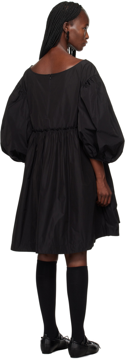Simone Rocha Black Gathered Minidress Simone Rocha