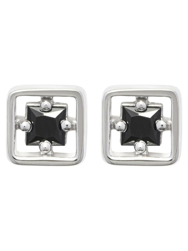 Photo: Suzanne Kalan 18kt White Gold Inlay Sapphire Stud Earrings