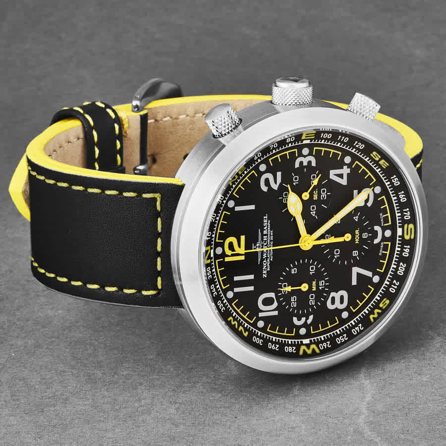 Zeno Ronda Auto Chronograph Automatic Black Dial Mens Watch B560-A19