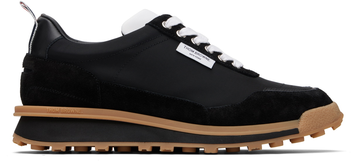 Thom Browne Black Tech Nylon Alumni Sneakers